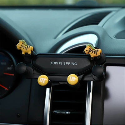 phone holder creative car retractable — Car phone holder - zebra
