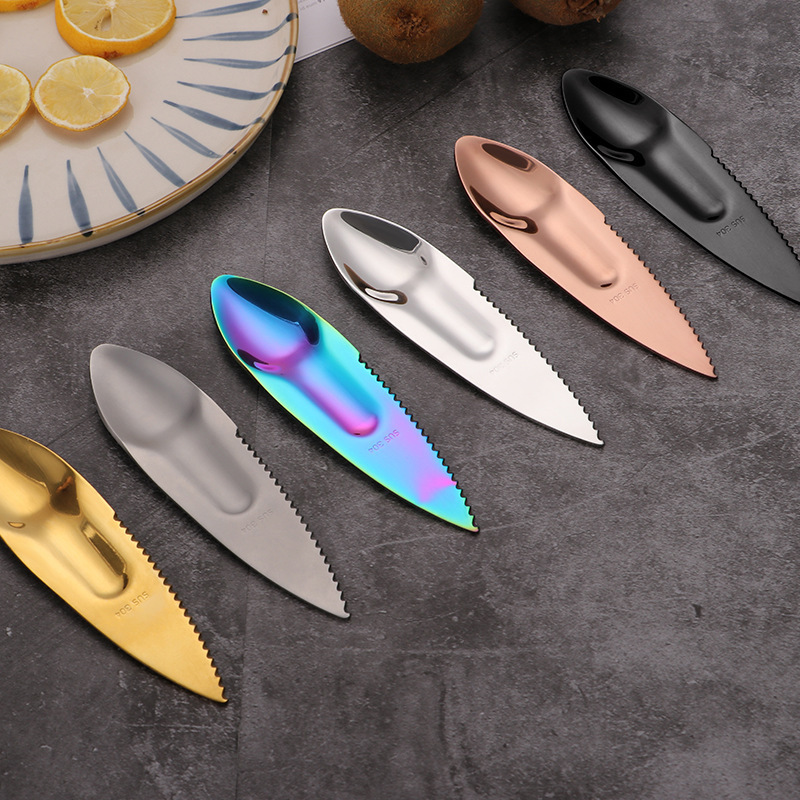 304 stainless steel kiwi fruit knife kiwi fruit opener portable fruit knife spoon digging pulp peeling appliance 304 stainless steel kiwi fruit knife kiwi fruit opener portable fruit knife spoon digging pulp peeling appliance