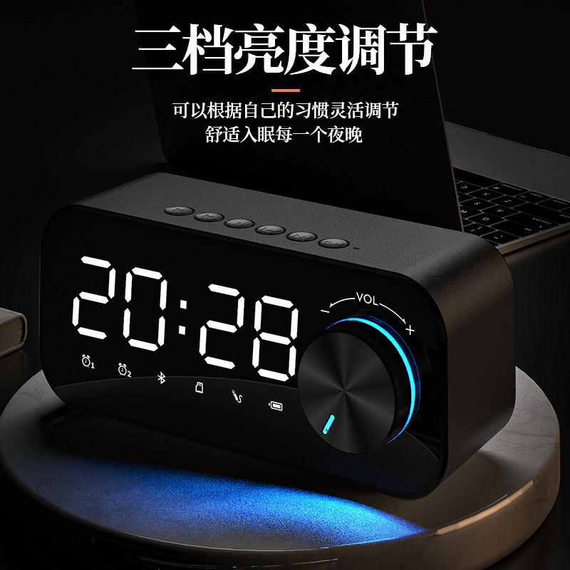 Mini altavoz Bluetooth con subwoofer potente, doble alarma y ranura para tarjeta, regalo transfronterizo