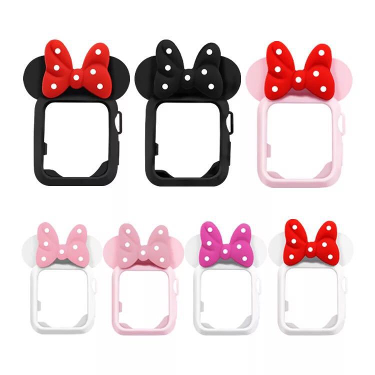 Suitable for Applewatch S10 Protective Cover Bow Mickey and Minnie Soft Shell Apple 987654 Watch Case
