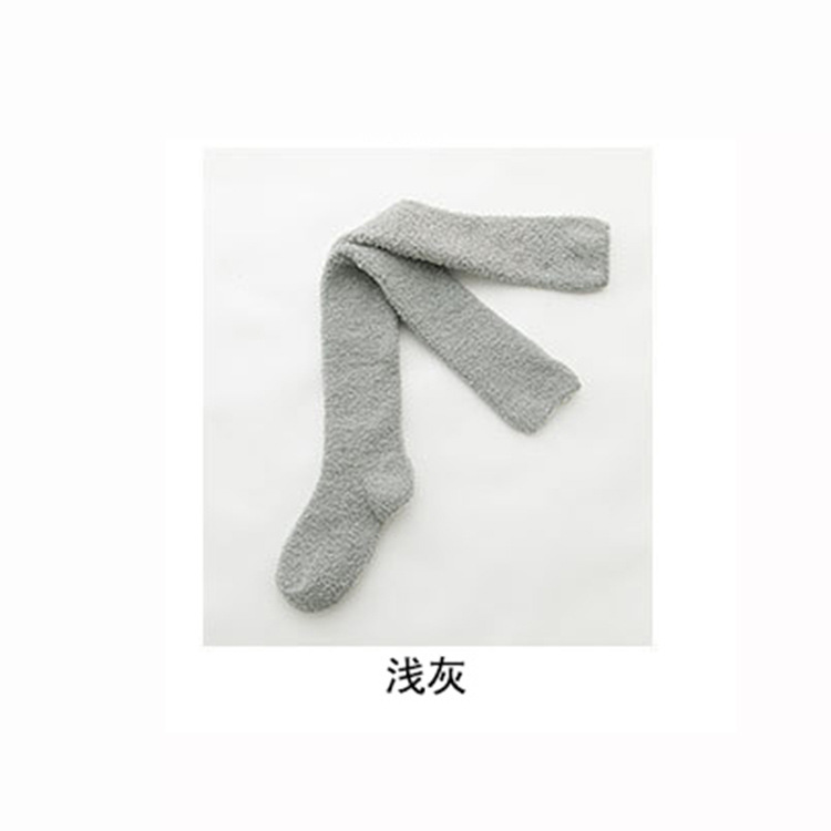 Calcetines de terciopelo de coral calcetines de piso sin pelusa Otoño e Invierno nuevos calcetines de pantorrilla sobre la rodilla engrosados calcetines deportivos largos y cálidos