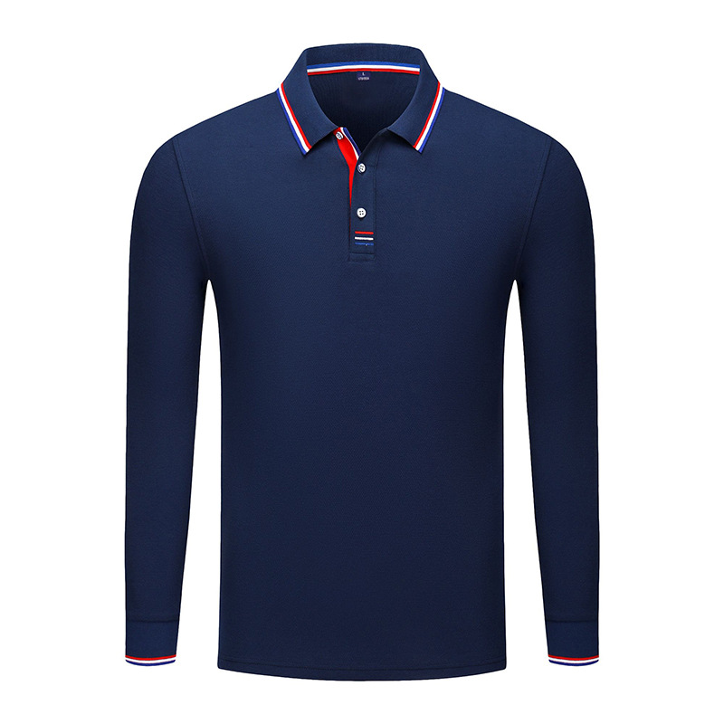 Camisa POLO de manga larga de algodón Island con LOGO bordado personalizado, ropa de trabajo para otoño e invierno, ropa de trabajo hecha a medida, camiseta con cuello.