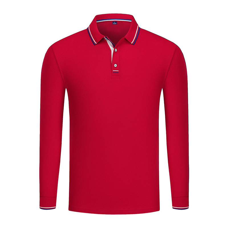 Camisa POLO de manga larga de algodón Island con LOGO bordado personalizado, ropa de trabajo para otoño e invierno, ropa de trabajo hecha a medida, camiseta con cuello.