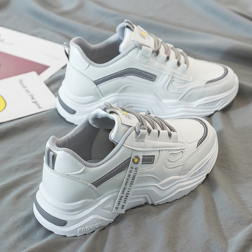 Dad Shoes Women's Ins Trend 2024 Spring New Versatile Thick Sole Student Casual Shoes Sports Shoes Wholesale