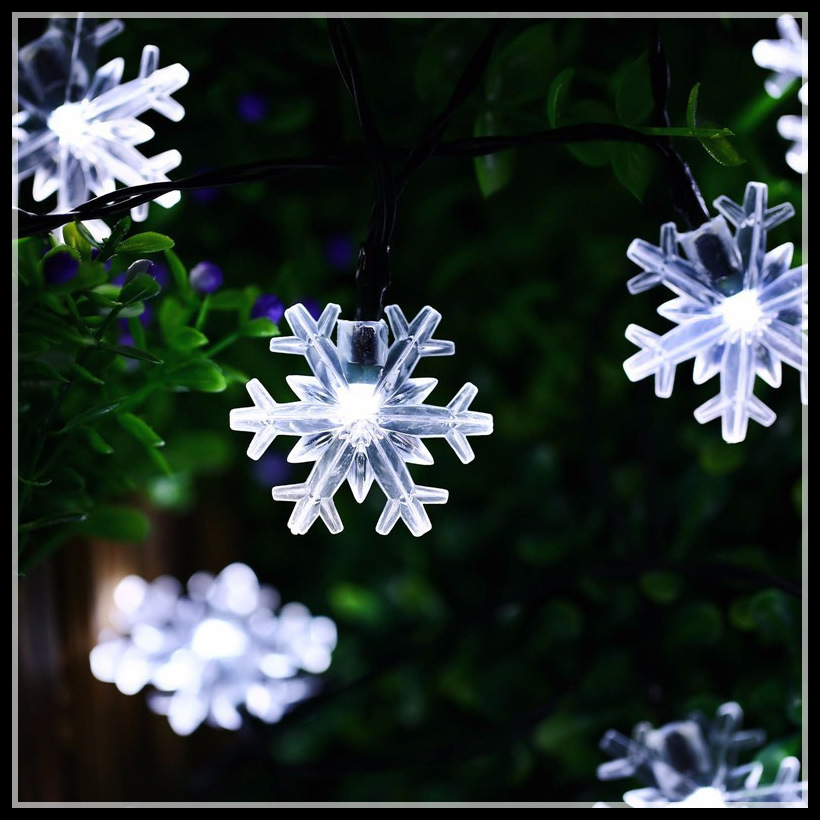 Luz de bola de burbuja solar cadena de luz de estrella led flor de cerezo ambiente de campamento al aire libre decoración navideña luz solar