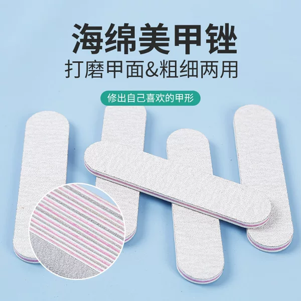 Wholesale nail small rubbing strip mini nail file nail tool nail sand strip eva short double-sided grinding strip