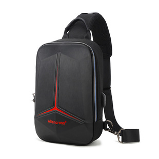 New Chest Bag USB Anti-theft Men's Chest Bag Korean Casual Women's Shoulder Bag Crossbody Bag Riding Foreign Trade Cross-border