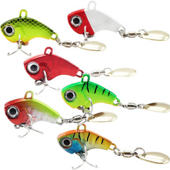 Spinning VIB Hard Baits Shimmering Spinnerbaits for Freshwater Sea Fishing, Long Casting for Spotted Bass and Yellow Perch