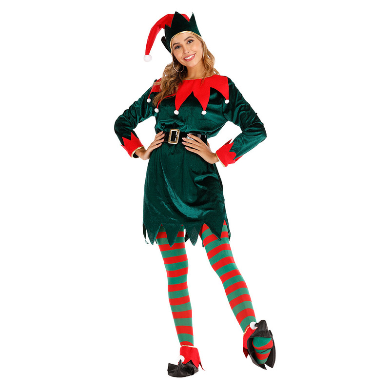 In-Stock New Christmas Elf Women's Outfit Set for Bar Party Atmosphere Enhancement, Available in Multiple Sizes, Christmas Women's Holiday Outfit In-Stock New Christmas Elf Women's Outfit Set for Bar Party Atmosphere Enhancement, Available in Multiple Sizes, Christmas Women's Holiday Outfit