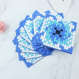 PVC软胶方形马赛克杯垫隔热杯垫 创意防滑垫餐具垫促销小礼品