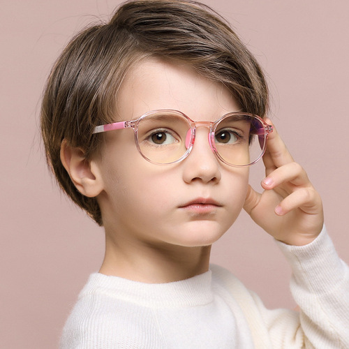 儿童防蓝光眼镜小孩硅胶鼻托抗蓝光平光镜TR90手机护目镜 YKF8305
