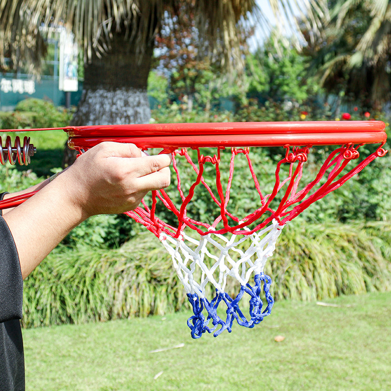 Aro de baloncesto doble reforzado con resorte, aro colgante 16mm, uso recreativo o escolar
