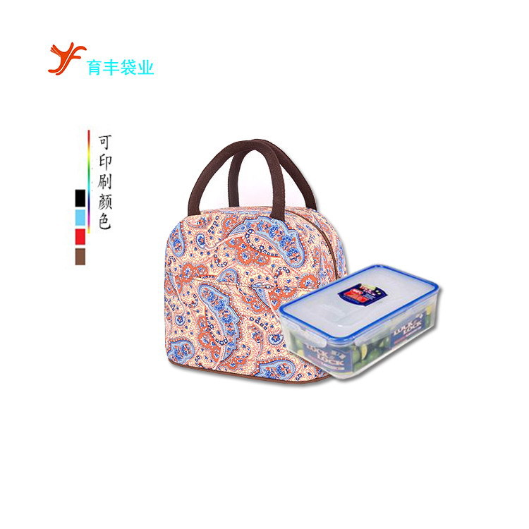 育丰做手提棉布保温 袋印花帆布袋 复古购物袋量 午餐袋
