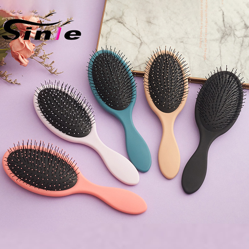 Húmedo y seco cojín de aire Oval peine mujer plástico transfronteriza bolsa de aire peine del pelo recto peine de la cabeza del cuero cabelludo masaje peine