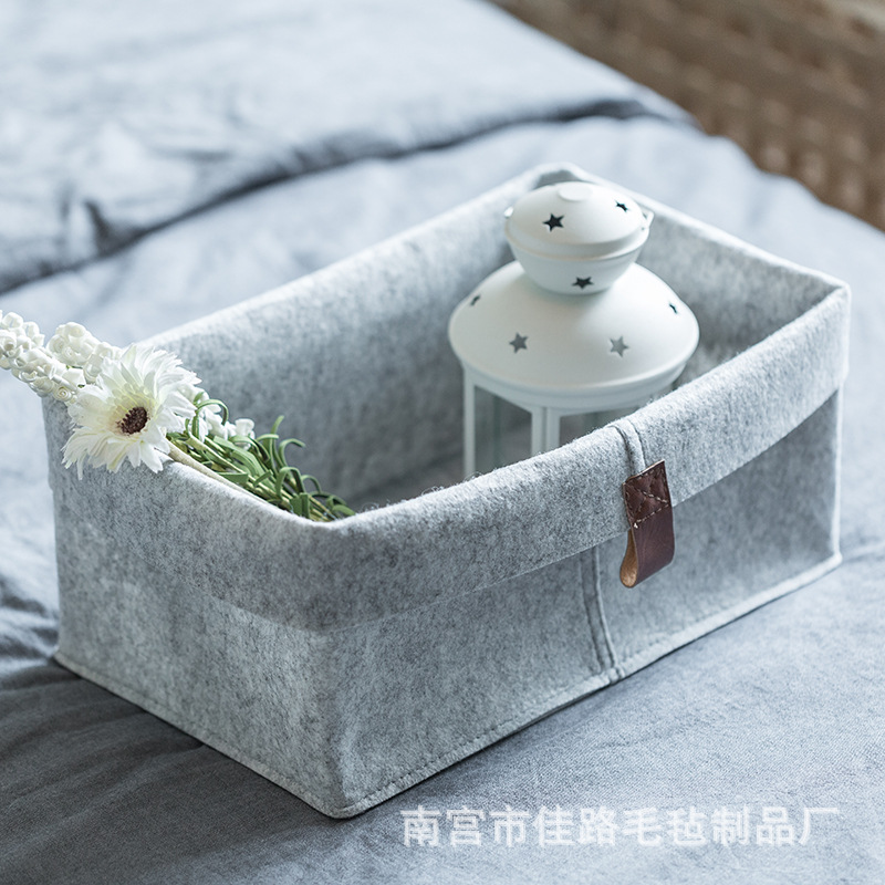 Cesta de almacenamiento de fieltro cesta de almacenamiento de ropa sucia caja de artículos diversos de almacenamiento de fieltro fábrica al por mayor