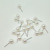 Organic round beads from pearl, hypoallergenic earrings, silver 925 sample, simple and elegant design