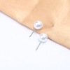 Organic round beads from pearl, hypoallergenic earrings, silver 925 sample, simple and elegant design