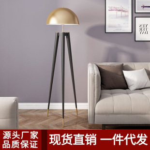 北欧创意三脚架落地灯后现代简约客厅卧室床头软装设计师立式台灯-阿里巴巴