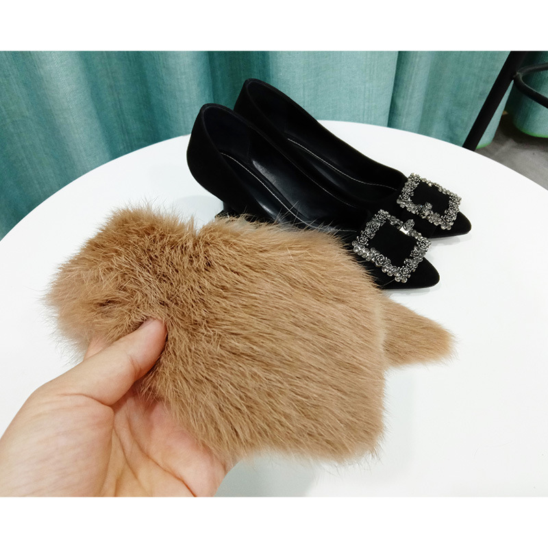 赠品厂家直销皮毛一体毛鞋垫冬季加厚保暖兔毛真毛大码女韩版风