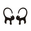 Earrings, cute brand rabbit stainless steel, Korean style, simple and elegant design, cat, owl