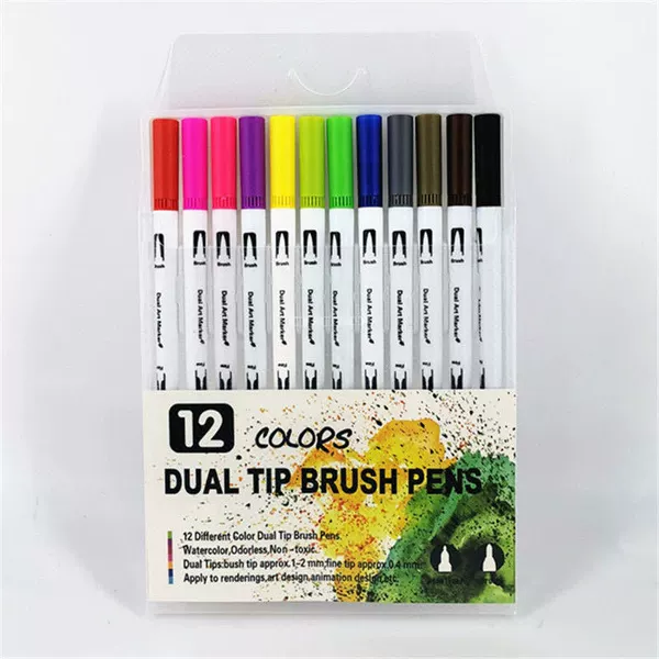 Watercolour, crayons, 12 colors