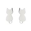 Earrings, cute brand rabbit stainless steel, Korean style, simple and elegant design, cat, owl