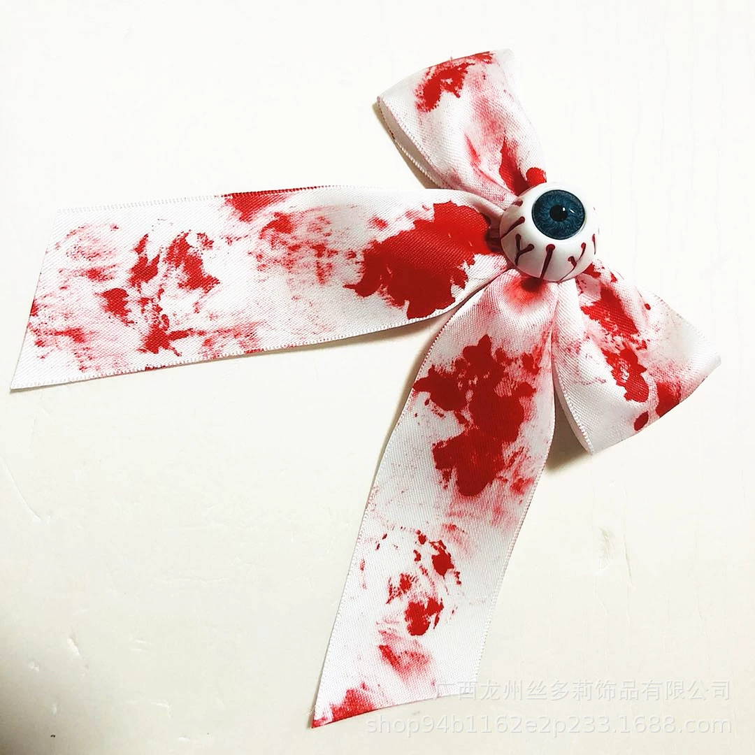 Cloth, beads with bow, hairgrip, halloween