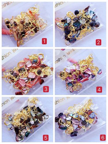 Japanese-style nail accessories, natural colored shell nail stickers, Korean thin shell nail decorations, trendy fresh nail stickers, nail accessories