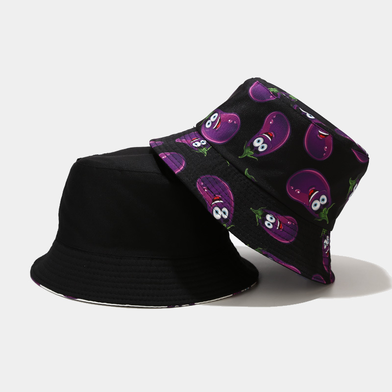 Sombrero de pescador con estampado de vegetales creativo y novedoso 2026 para mujer, sombrero de sol informal para exteriores de verano, sombrero tipo pescador versátil.