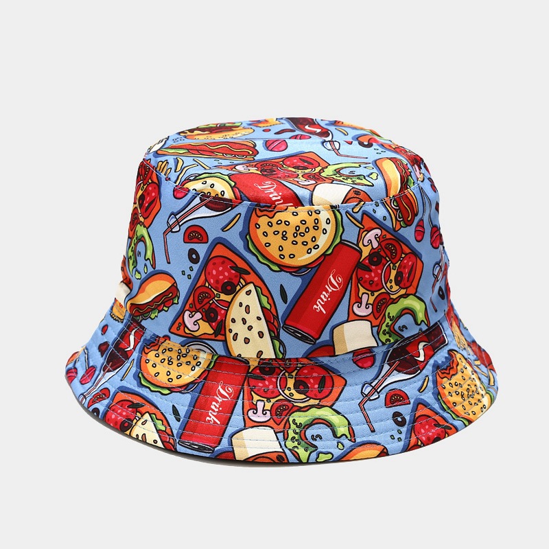 Sombrero de pescador con estampado de vegetales creativo y novedoso 2026 para mujer, sombrero de sol informal para exteriores de verano, sombrero tipo pescador versátil.