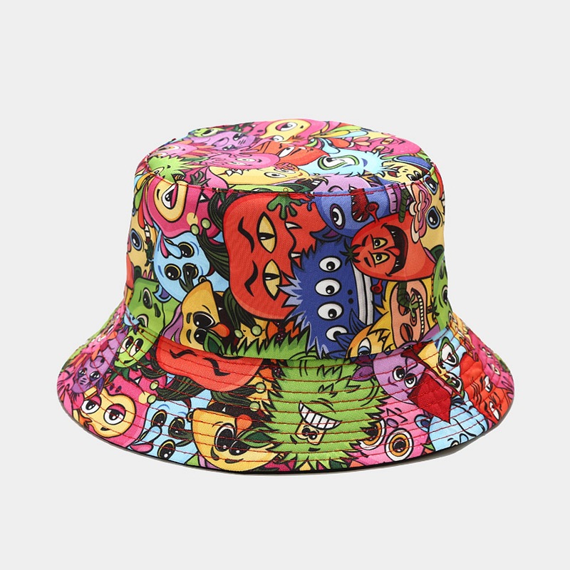 Sombrero de pescador con estampado de vegetales creativo y novedoso 2026 para mujer, sombrero de sol informal para exteriores de verano, sombrero tipo pescador versátil.