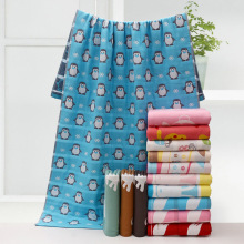 三层纱布浴巾儿童婴儿卡通纱布浴巾批发花色齐全70*140cm棉质浴巾