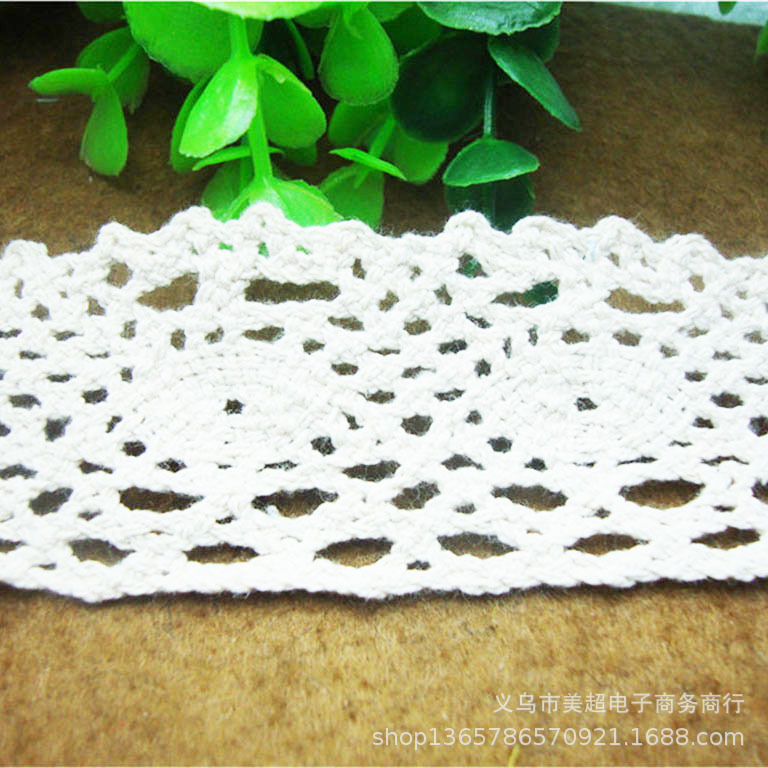 精美棉线机织刺绣花边 洛丽塔手工蕾丝裙摆袖口辅料童装