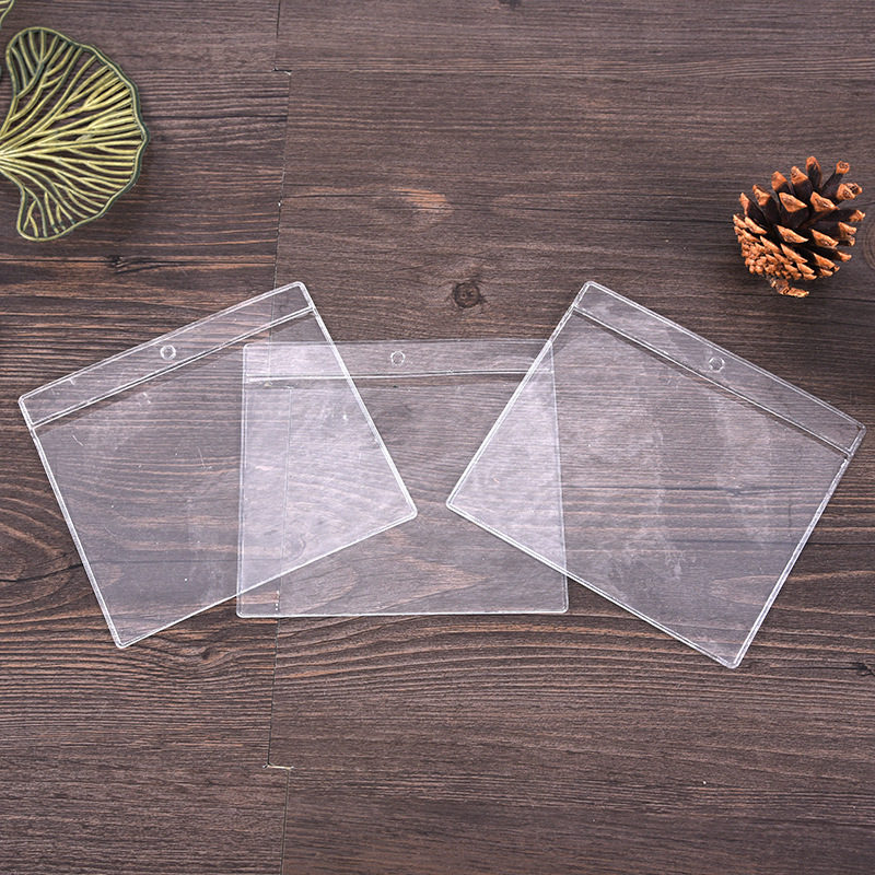 PVC transparent bank card bus card cover student ID card cover work card transparent card cover wholesale eva zipper bag