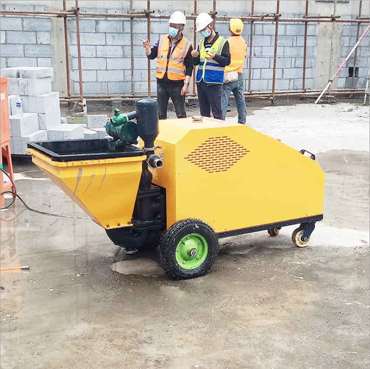Fábrica de mortero de cemento máquina de pulverización introducción sitio de construcción revestimiento impermeable pared interna y externa equipo de la máquina de pulverización