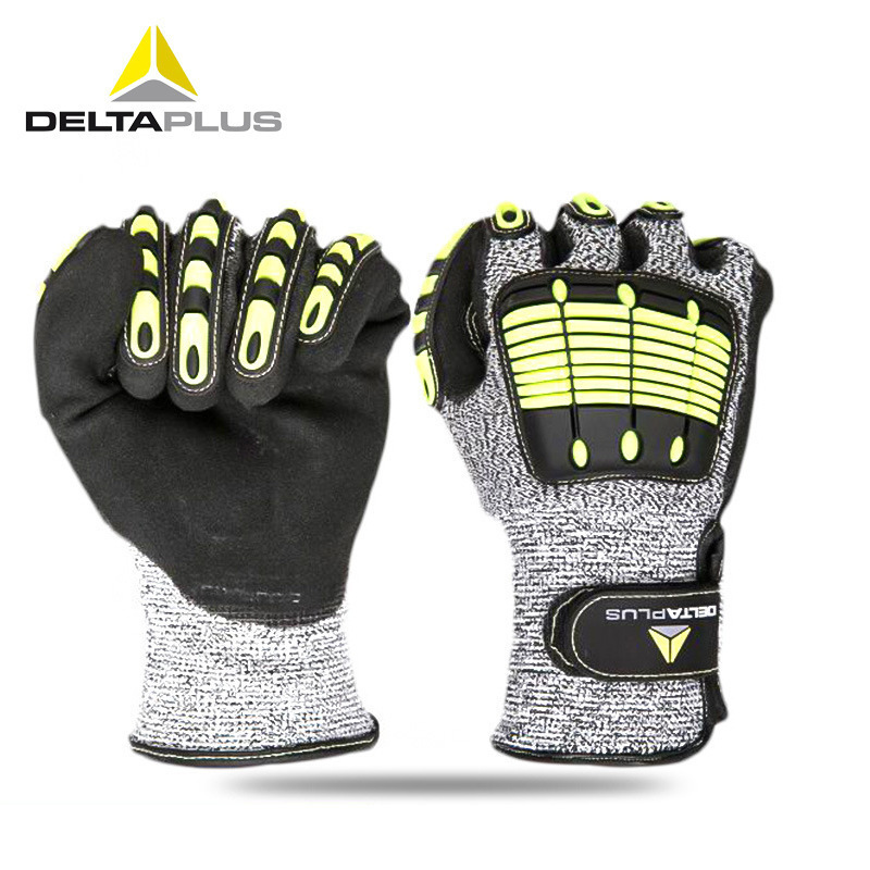 代尔塔209910户外防切割防刺防撞击防滑搬装配劳保手套防护手套