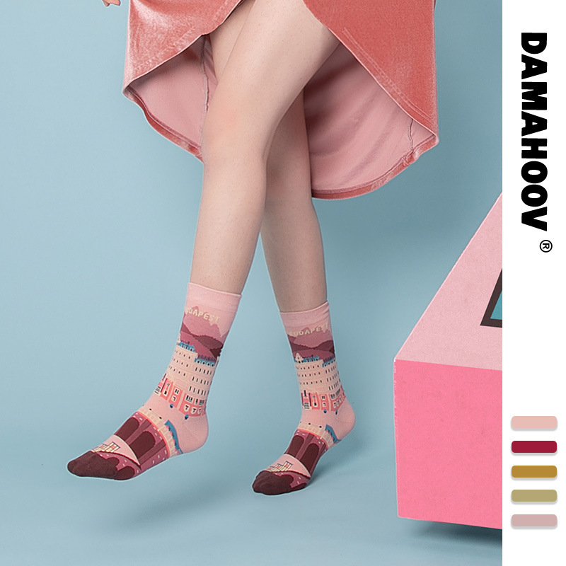 Zhuji socks factory 200 pin men's new ins mid-tube cotton socks summer outdoor sweat-absorbent deodorant women's short socks