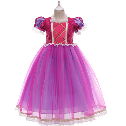 Snow White Frozen Rapunzel Dress Foreign Trade Children's Clothing Girls Dress Rapunzel Dress