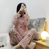 Demi-season brand pijama, cartoon cute set for elementary school students, Korean style, long sleeve, autumn, loose fit