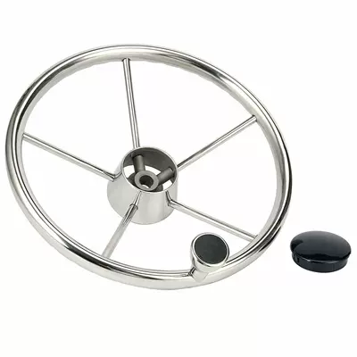 ISURE 15.5-inch stainless steel steering wheel with grip Yacht Marine RV marine hardware accessories
