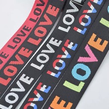 厂家直销涤纶印花绣宠物牵引带LOVE织带尼龙服装手机吊饰