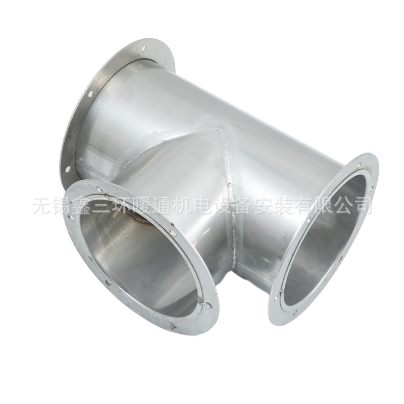 厂家供应 304不锈钢镀锌白铁皮异T型三配件镀锌风管  镀锌通风管/