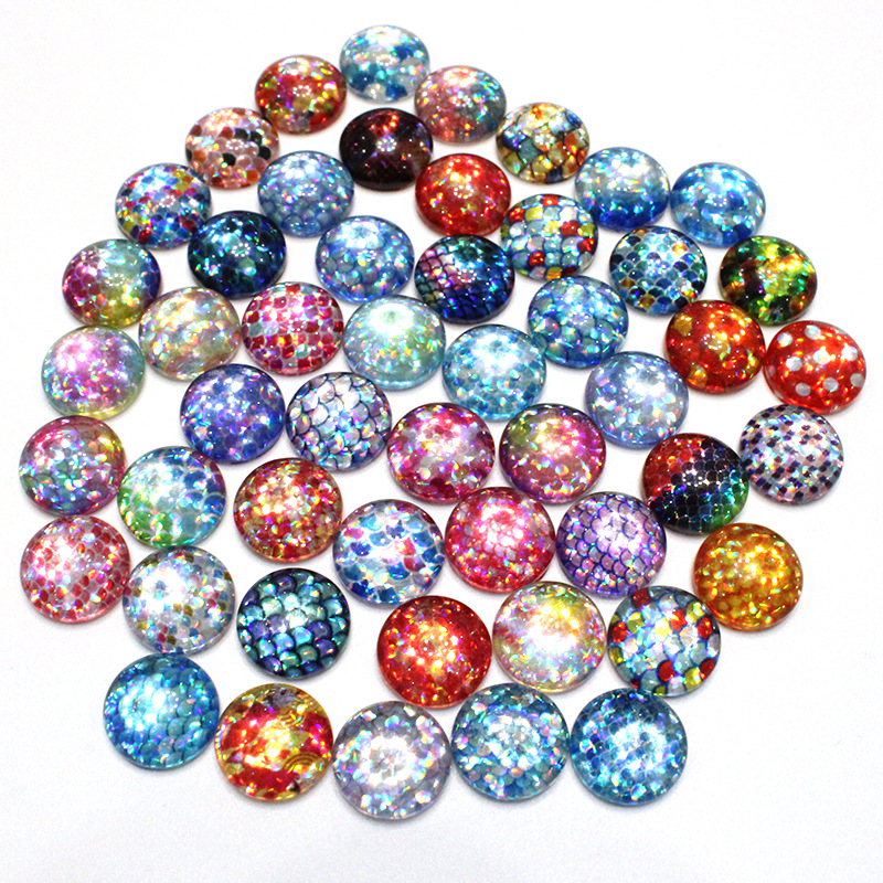 時間宝石光沢のあるガラスパッチリングフェイスイヤリングキーホルダー diy ジュエリーアクセサリー