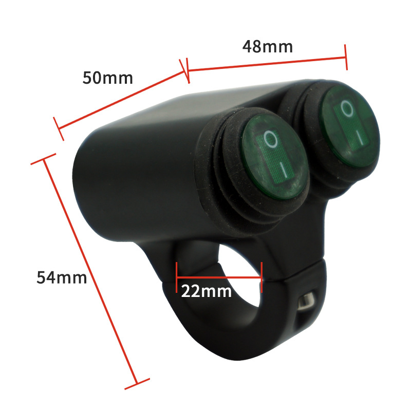 Accesorios de modificación de vehículos todoterreno de la motocicleta proyector de faros de aleación de aluminio uno de cada dos interruptores de encendido de dirección multifuncional