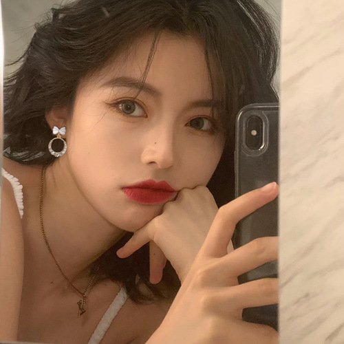 Earrings without pierced ears, Korean version of popular female temperament long forest system simple earrings, slimming fresh earring wholesale