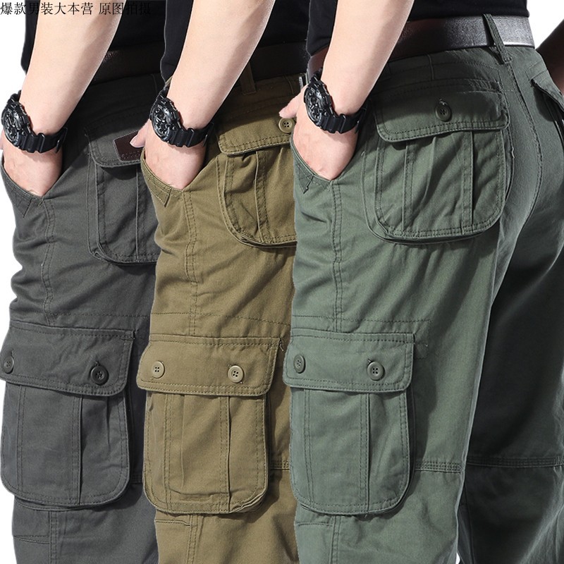 M-5XL en el extranjero AliExpress overol de comercio exterior más tamaño pantalones casuales pantalones de protección laboral de algodón pantalones multibolsillos