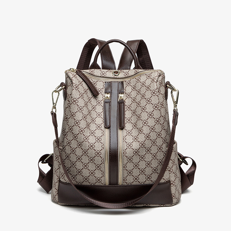 Fashionable Women's Printed Backpack Casual Double-shoulder Bag_voghion.com