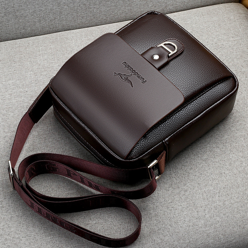Bonnice canguro 2022 nuevo bolso de cuero bolso de los hombres de negocios de moda popular impermeable hombro bolsa de mensajero bolso de los hombres