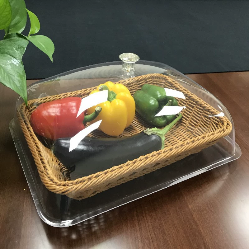ПЕТ прямоугольная прозрачная крышка для хранения пищи, крышка для фруктов и хлеба, прямые поставки производителя