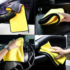 Ogilong Car Wash Towel, Cleaning Cloth with Water Absorption, Thickened and Non- shedding for Cars, Large and Small Cleaning Rags, Glass Car Accessories